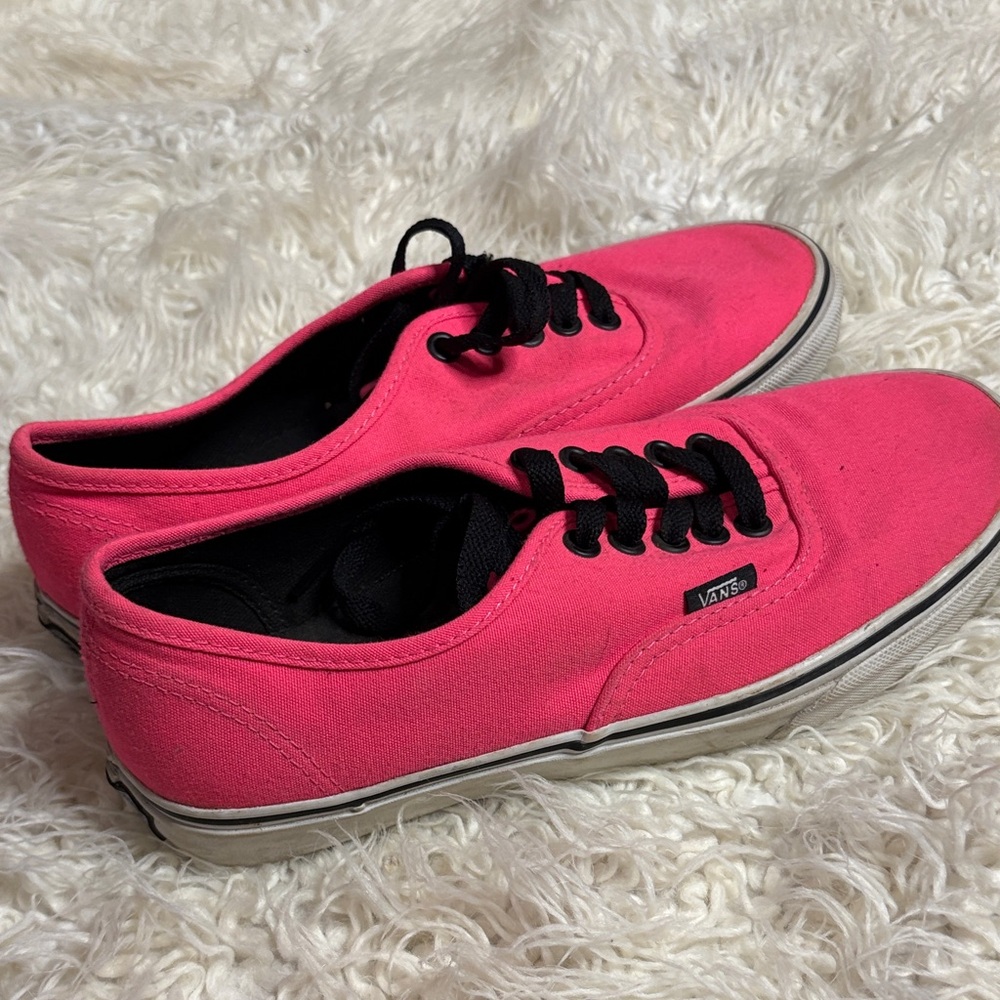 Vans Women's Bright Pink Canvas Sneakers